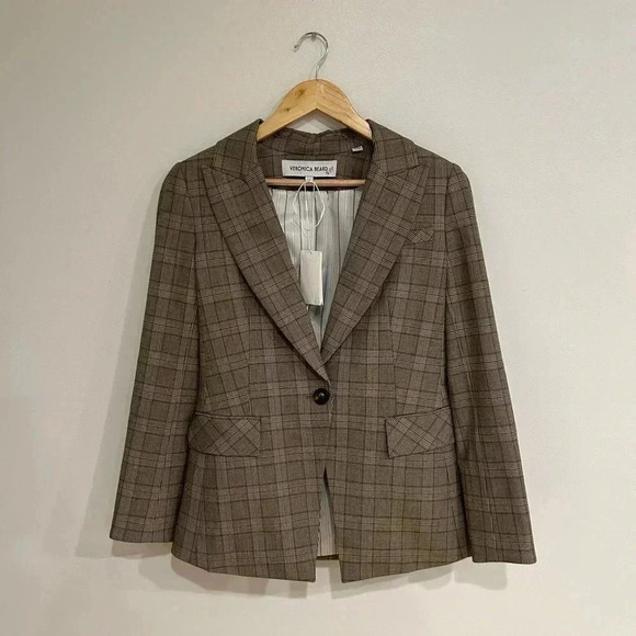 Veronica Beard Dickey Long Tailored plaid Jacket/ blazer US 4 - Picture 7 of 14